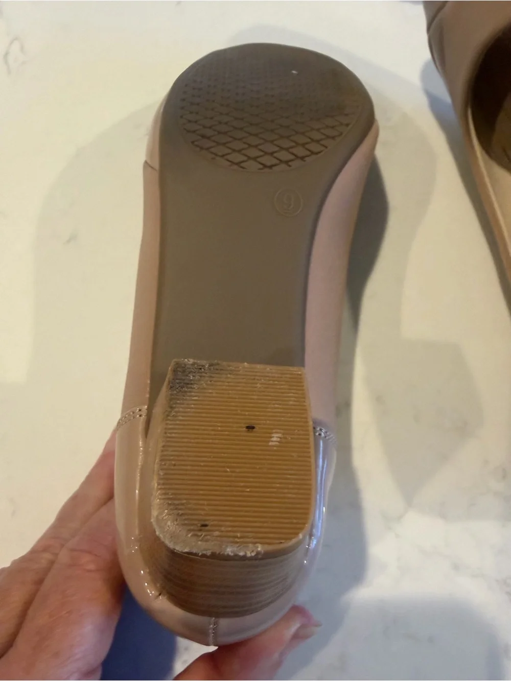 Women's Low Block Heel Pump in Blush Nude